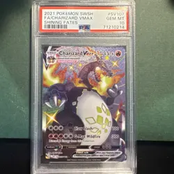 2021 Pokemon Charizard VMAX SV107 Shiny Holo Rare SWSH Shining Fates - PSA 10 - Image 1