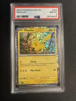 PIKACHU POKEMON 151 McDonalds Happy Meal *2025* HOLO Common PROMO #002 PSA - Image 1