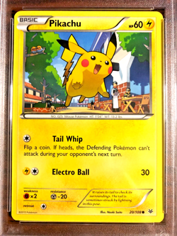 Pikachu Regular Common #20 - PSA NM-MT 8 - 2015 XY Roaring Skies - Pokemon TCG - Image 2