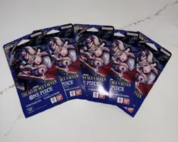 One Piece OP-14 The Azure Sea’s Seven Sleeved Booster Pack Lot Of 5 - In Hand! - Image 1
