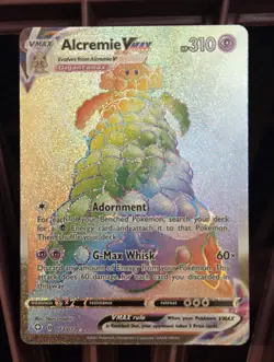 Alcremie Vmax 073/072 Shining Fates Full Art Rainbow Rare Pokemon Card Mint - Image 1