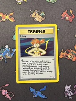 Pokemon Misty 18/132 Gym Heroes Holo Trainer Card - LP - Image 1