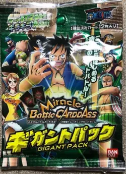 PREORDER One Piece Miracle Battle Carddass Gigant Pack 2010 12 Holo Promo Cards - Image 1