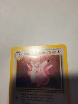 Pokemon TCG Erika's Clefable Gym Heroes Holo Rare Card 3/132 NP NM or higher - Image 4