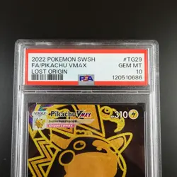 PSA 10 Pikachu Vmax TG29/TG30 Pokemon Lost Origin Holo Full Art Graded Card - Image 2