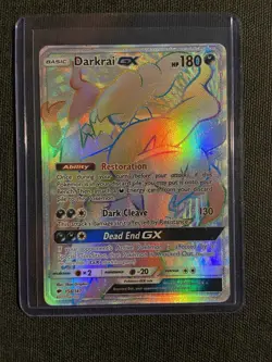 Pokemon TCG Darkrai GX Ultra Rare Holo Card 158/147 Burning Shadows LP 2017 TCG - Image 1