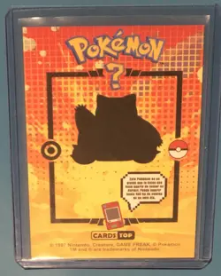 2024 Pokemon Cards Tops Pokedex Database #143 Snorlax - Image 2
