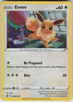 Eevee Holo SWSH212 Promo SWSH: Sword & Shield Promo Cards Pokemon - Image 1