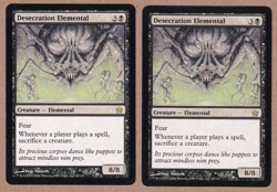 MTG - 2X Desecration Elemental X2 - Fifth Dawn - Rare VG/Played - 2 Card Set - Image 1