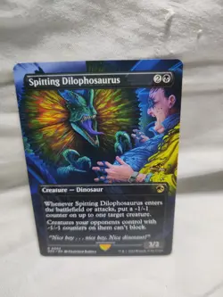 Spitting Dilophosaurus (Borderless) Jurassic World MTG - Image 1
