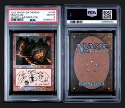 2022 MAGIC-GATHERING #1193 MOUNTAIN POST MALONE SECRET LAIR DROP-FOIL PSA 8 - Image 1