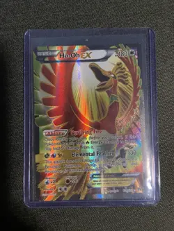 Pokemon TCG Ho-Oh EX Full Art Ultra Holo Rare Card 121/122 XY Breakpoint 2016 - Image 1