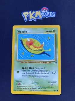 Pokemon TCG Weedle Neo Discovery 70/75 Regular MP. - Image 1