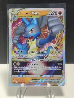 Pokemon TCG Sword & Shield - Lucario VStar #SWSH214 Black Star Promo Holo - Image 1