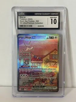 2023 Pokemon Scarlet and Violet Black Star Promo Mew Ex CGC 10 - Image 1