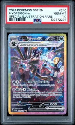 2024 POKEMON SSP EN-SURGING SPARKS SPECIAL ILLUSTRATION RARE HYDREIGON EX PSA 10 - Image 1