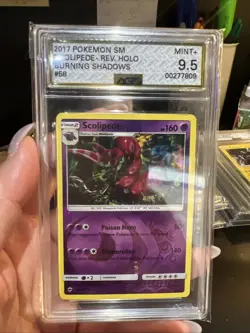 Scolipede 58/147 Reverse Holo RARE - Burning Shadows Graded Pokemon AGS 9.5 Mint - Image 1