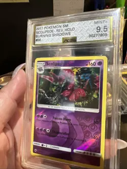 Scolipede 58/147 Reverse Holo RARE - Burning Shadows Graded Pokemon AGS 9.5 Mint - Image 2