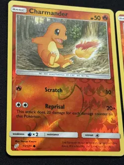 Pokemon TCG Team Up Charmander 11/181 12/181 Charmeleon 13/181 Reverse Holo - Image 2