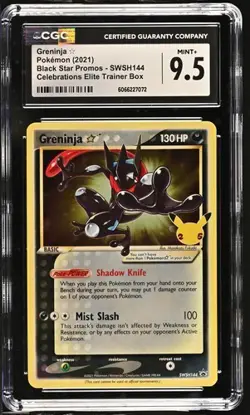 CGC 9.5 GRENINJA GOLD STAR SWSH144 CELEBRATIONS BLACK STAR PROMO POKEMON MINT BM - Image 1