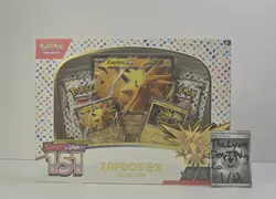 Pokemon TCG: Scarlet & Violet 151 Zapdos EX Collection Factory Sealed Box - Image 1