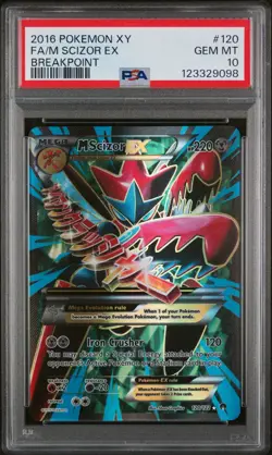 Pokemon M Scizor EX XY Breakpoint Full Art #120 PSA 10 Gem Mint - Image 1