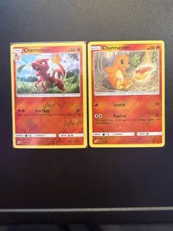 Pokemon TCG Charmander 11/181 Reverse Holo + Charmeleon 13/181 Reverse Holo NM - Image 1