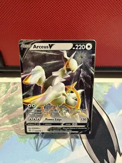 Pokemon TCG Arceus V 122/172 Sword & Shield Brilliant Stars METAL Rare Holo - Image 1