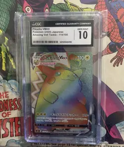 CGC 10 Pikachu VMAX 114/100 Amazing Volt Tackle HR Japanese Pokemon GEM MINT PSA - Image 1