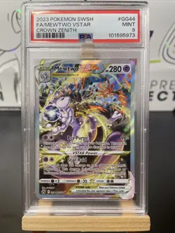 2023 Pokemon Crown Zenith Mewtwo VSTAR #GG44/GG70 PSA 9 - Image 1