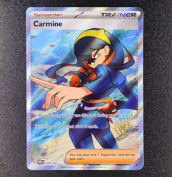 Carmine 204/167 SV06: Twilight Masquerade Full Art Rare Pokemon TCG NM/M - Image 1