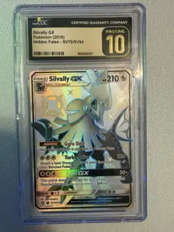 CGC 10 PRISTINE Silvally GX SV79/SV94 Pokemon Hidden Fates 2019 English - Image 1