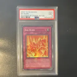 Konami Yu-Gi-Oh! Big Burn IOC-047 Invasion of Chaos 1st Ed 2004 PSA 9 - Image 1