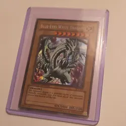 Konami Blue-Eyes White Dragon BPT-003 Secret Rare Holo 2002 Tin Yu-Gi-Oh! TCG - Image 1