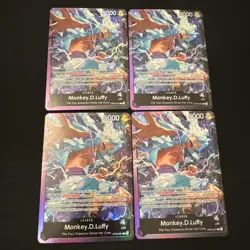 4 One Piece monkey.D.Luffy OP09-061 Starter Deck 26 Gear 5 Leader Alt Foil NM - Image 1