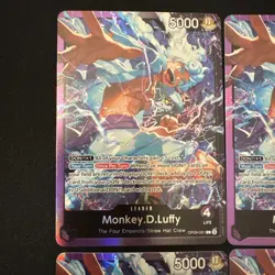 4 One Piece monkey.D.Luffy OP09-061 Starter Deck 26 Gear 5 Leader Alt Foil NM - Image 2