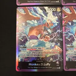 4 One Piece monkey.D.Luffy OP09-061 Starter Deck 26 Gear 5 Leader Alt Foil NM - Image 4