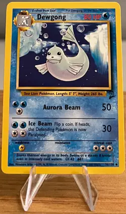 Dewgong #42 Non-Holographic Pokemon Card LP 36/130 Uncommon Base Set 2 Year 2000 - Image 3