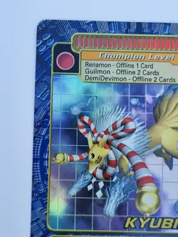 2001 Foil Bandai Digimon Trading Card Series 4 Kyubimon BO-170 Holo - Image 2