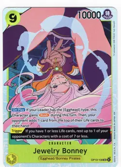 One Piece TCG Jewelry Bonney OP13-108 SR - Carrying On His Will Foil Card En - Image 1