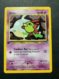 1st Edition Natu 59/75 - Neo Discovery - Pokemon Card - Near Mint - Image 1