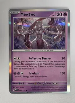 2023 Scarlet & Violet - 151 #150 Mewtwo Holo Rare Pokemon Card - Image 1