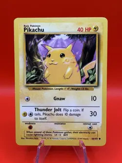 Pikachu NEAR MINT NM Ungraded Card - Pokemon Base Set Unlimited 1999 - Wizards - Image 1