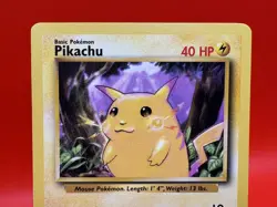 Pikachu NEAR MINT NM Ungraded Card - Pokemon Base Set Unlimited 1999 - Wizards - Image 2