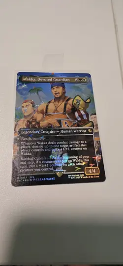 Mtg. Wakka, Devoted Guardian. Borderless. Chocobo Track Foil. Final Fantasy. Nm - Image 2