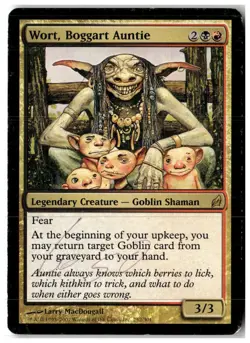 MTG Wort, Boggart Auntie - Lorwyn Heavily Played Ink Stained English - Image 1