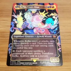 1x Kefka, Court Mage - Borderless Art Foil - 0322 Amano, Final Fantasy, MTG NM - Image 1