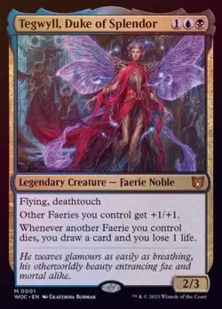 MTG Wilds of Eldraine Commander - Tegwyll, Duke of Splendor (Foil) - Image 1