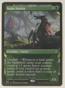 *showcase SCUTE SWARM 308 Zendikar Rising MTG Magic NM Rare - Image 1