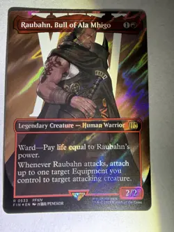 Raubahn, Bull of Ala Mhigo (0533) (Borderless SURGE FOIL) Final Fantasy MTG (NM) - Image 1